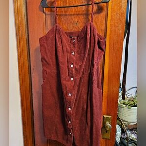 Corduroy Ruby Button Dress